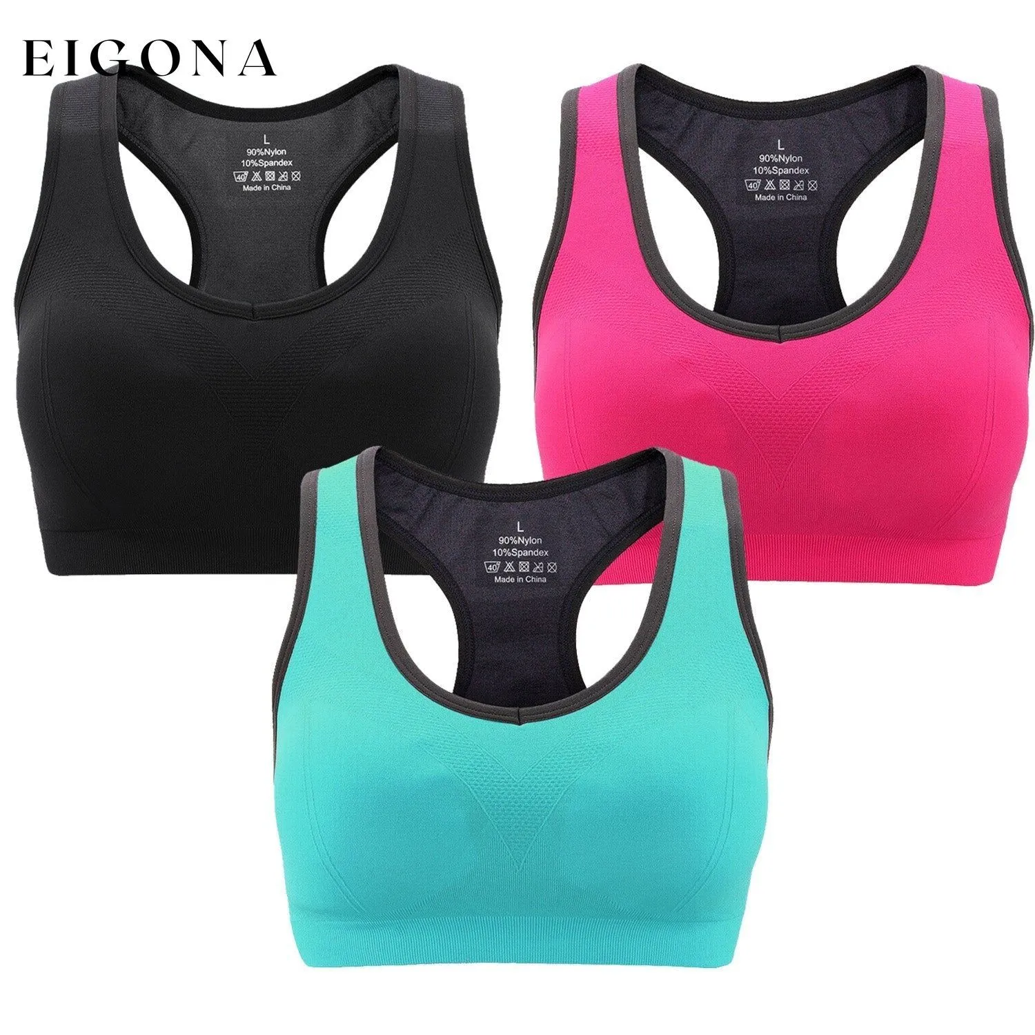 3-Pack: Women Padded Sports Bras