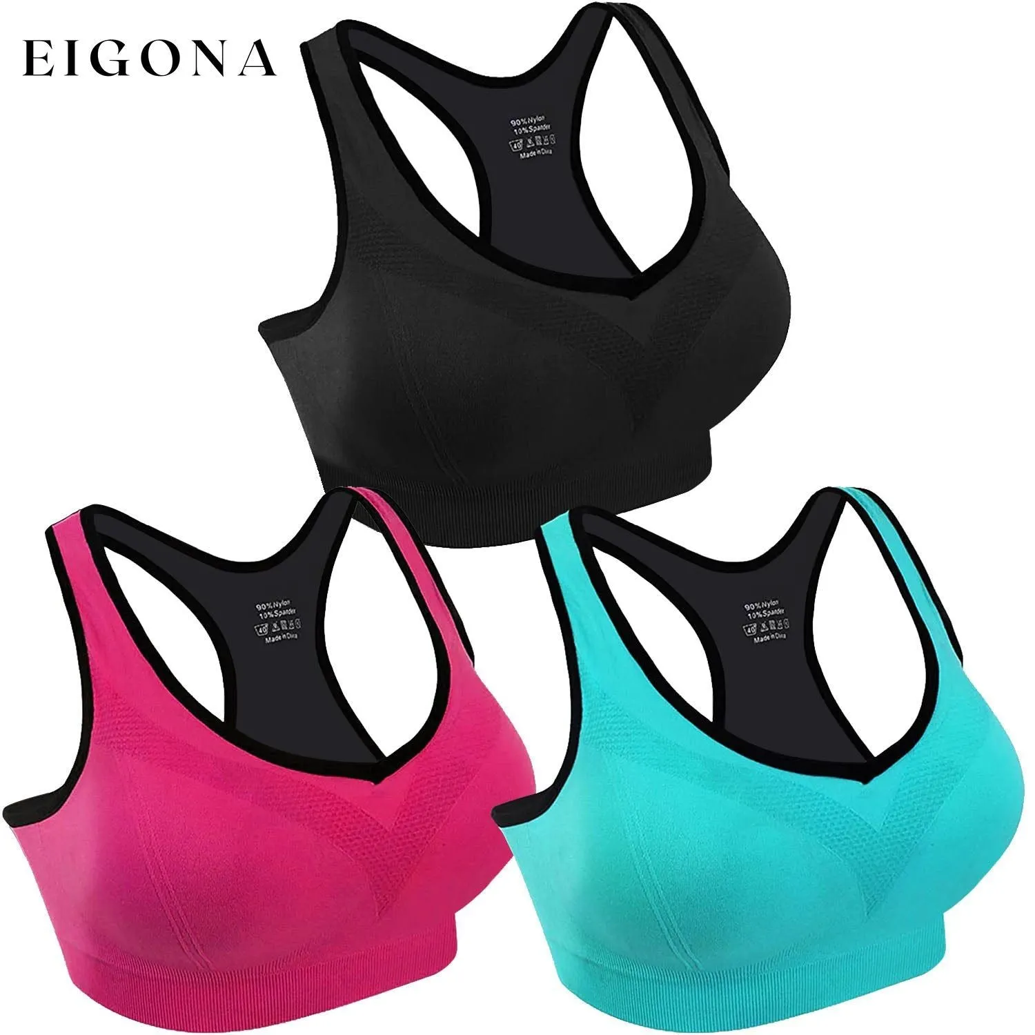 3-Pack: Women Padded Sports Bras