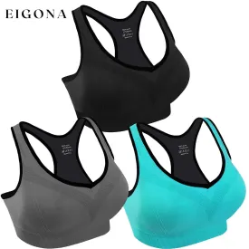 3-Pack: Women Padded Sports Bras