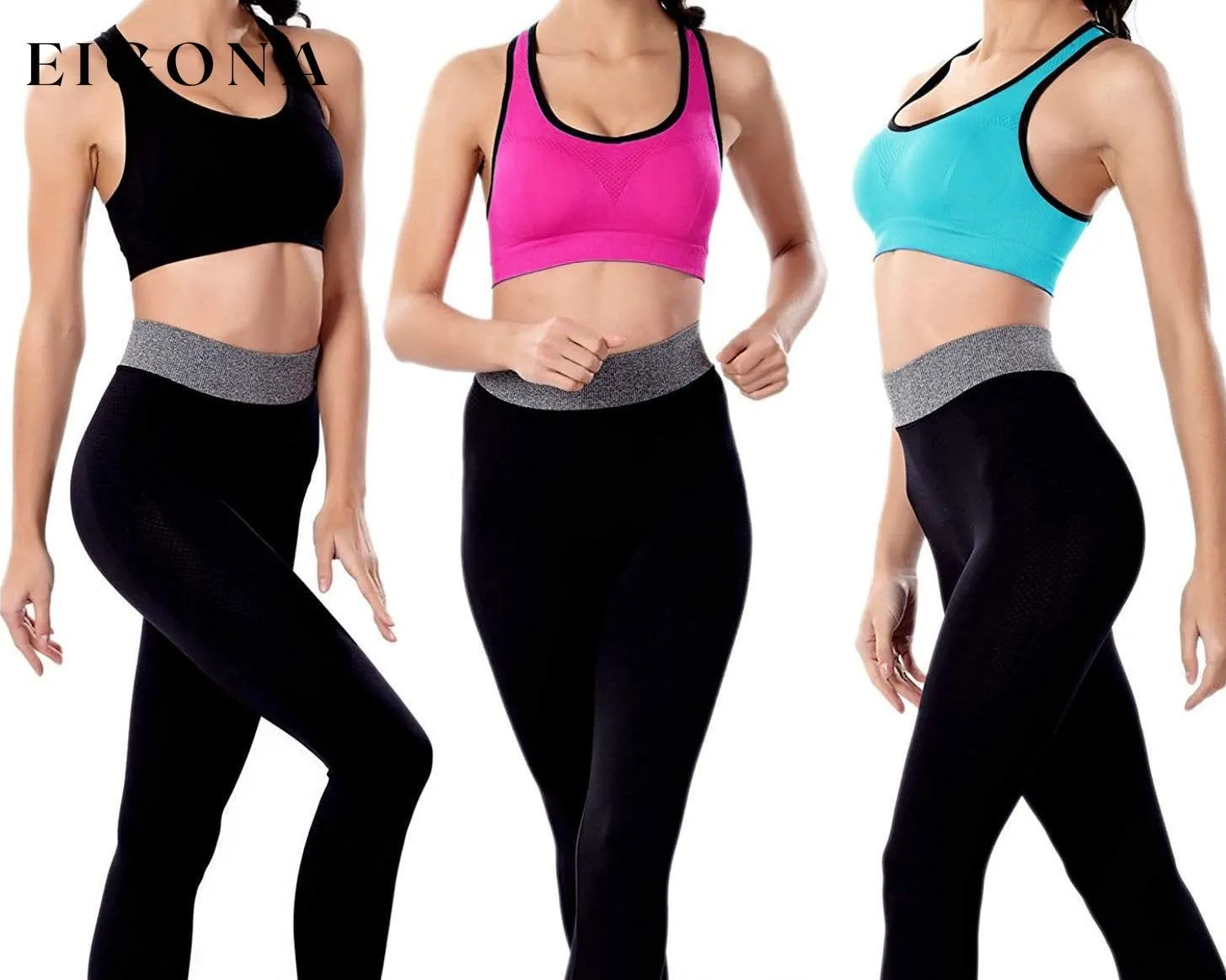 3-Pack: Women Padded Sports Bras