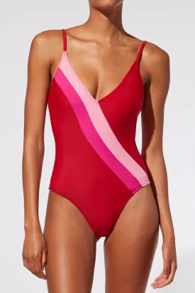 Ariel Colorblock Crimson by Solid & Striped