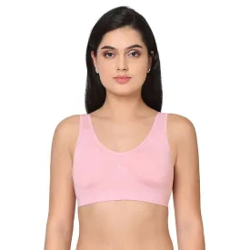 B-Smooth Padded Non-wired Full Cup Everyday Wear Full coverage Bralette - Light Pink