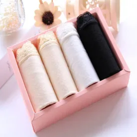 Beautiful Pk Of 4 Lace Hipster Panties Gift Box