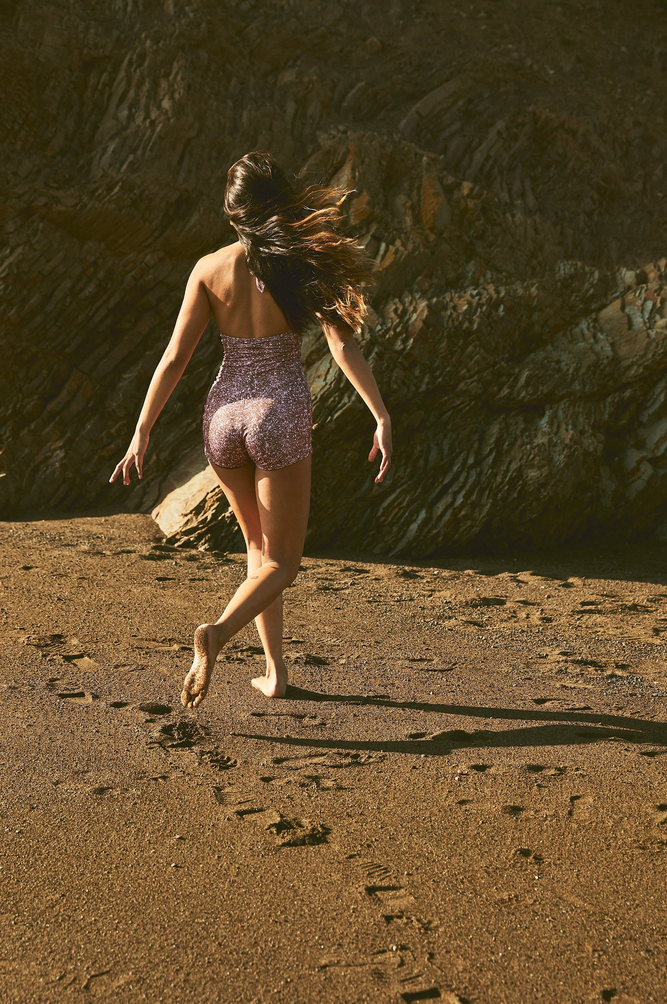 Beklina Tie Swimsuit Lycra Splatter Rose