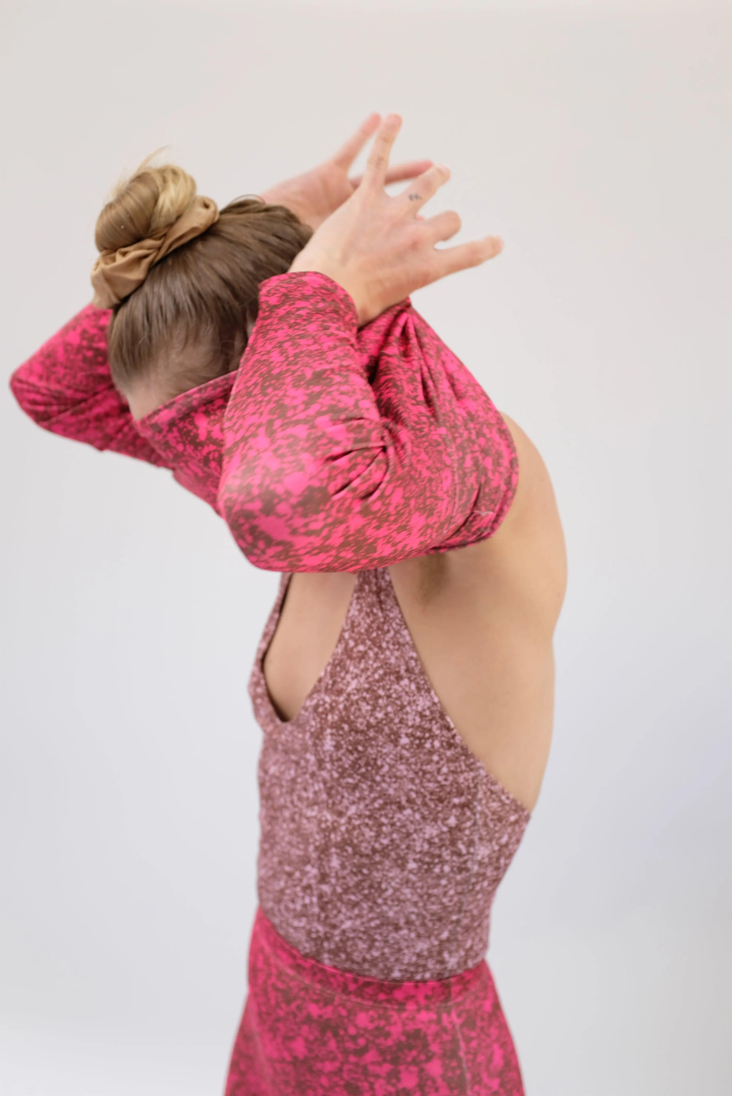 Beklina Tie Swimsuit Lycra Splatter Rose