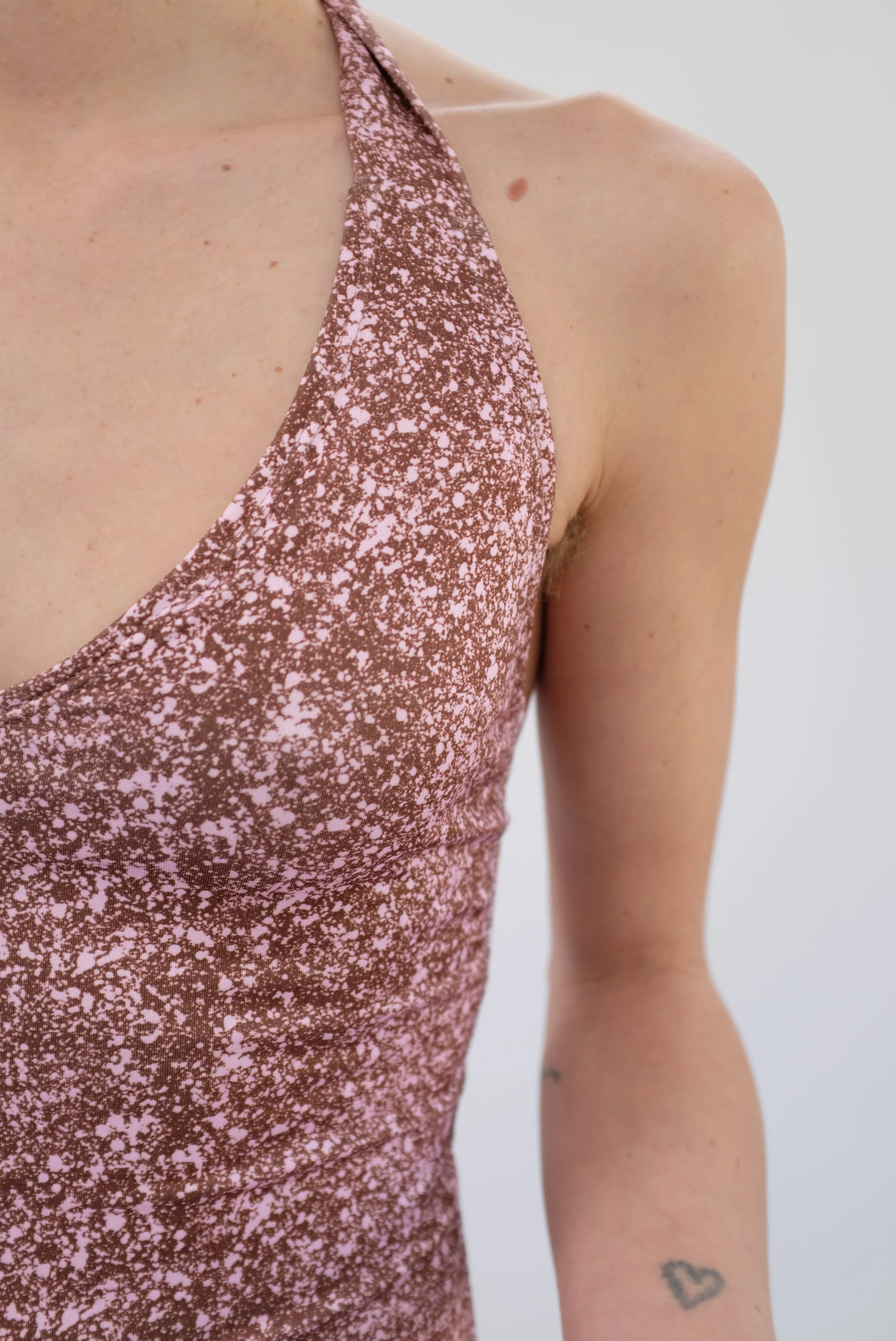 Beklina Tie Swimsuit Lycra Splatter Rose