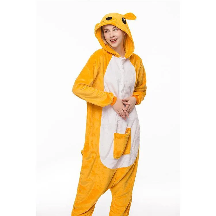 Cute Cartoon Animal One-piece Pajamas (Adult)