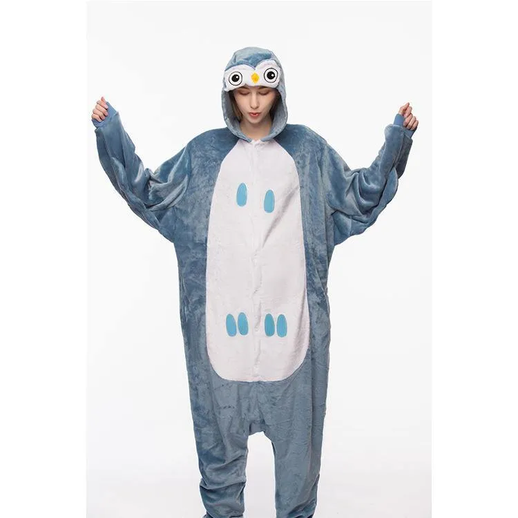 Cute Cartoon Animal One-piece Pajamas (Adult)