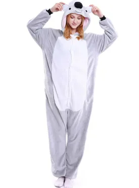 Grey Koala Flannel Onesies Animal Pajamas