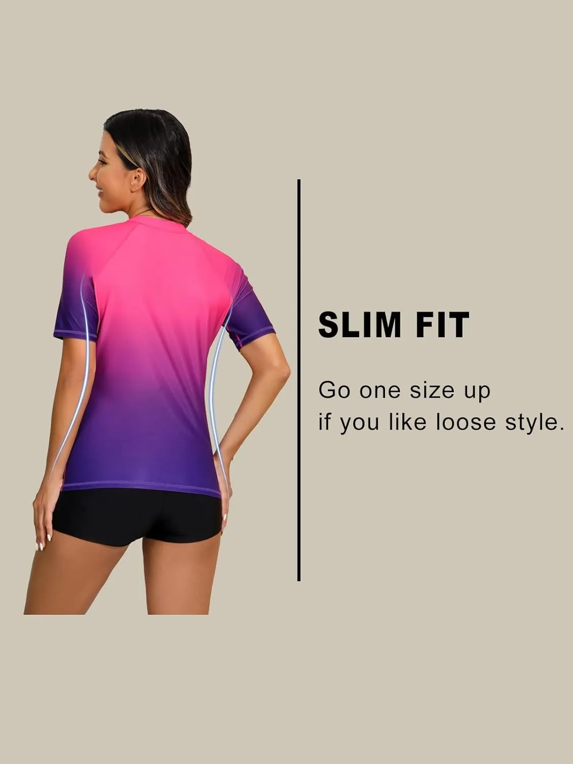 Halcurt Women Short Sleeve Two Piece Rash Guard Set UPF 50 Swim Shirt with Board Shorts