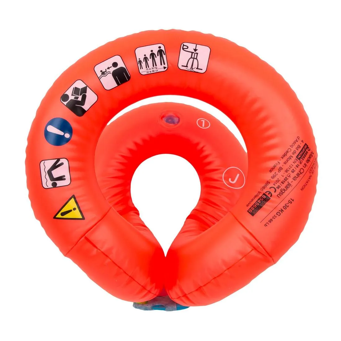 Inflatable swimming vest for 19-30 kg - orange