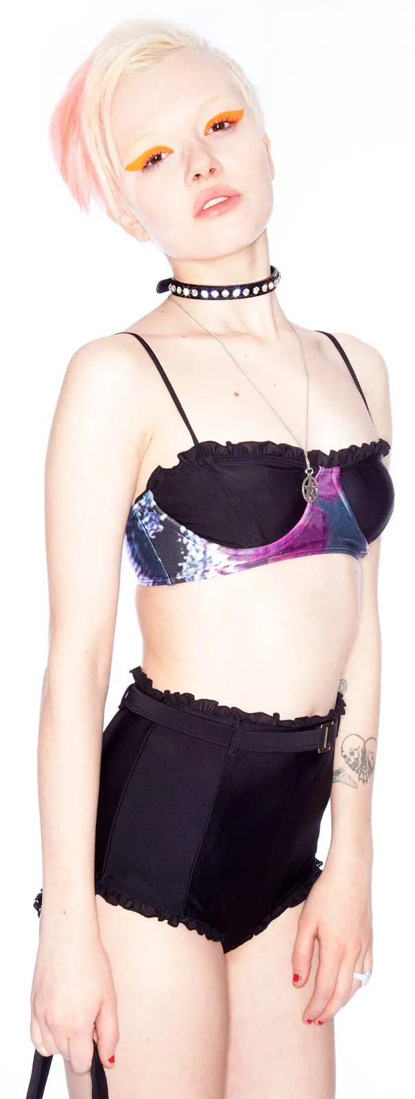 Night Daisy High Waist Underwire Bikini
