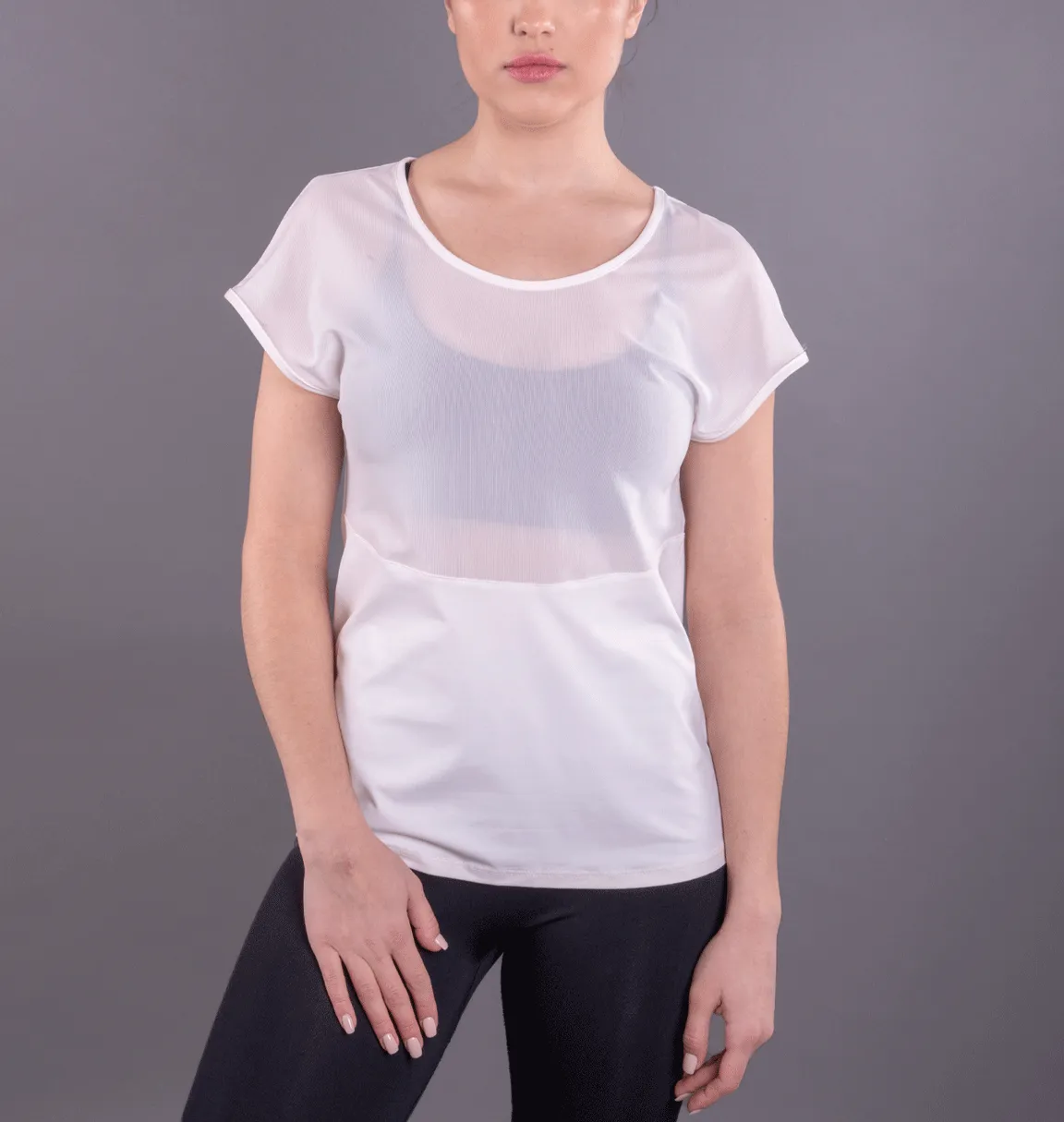 Off White Mesh Illusion Tee