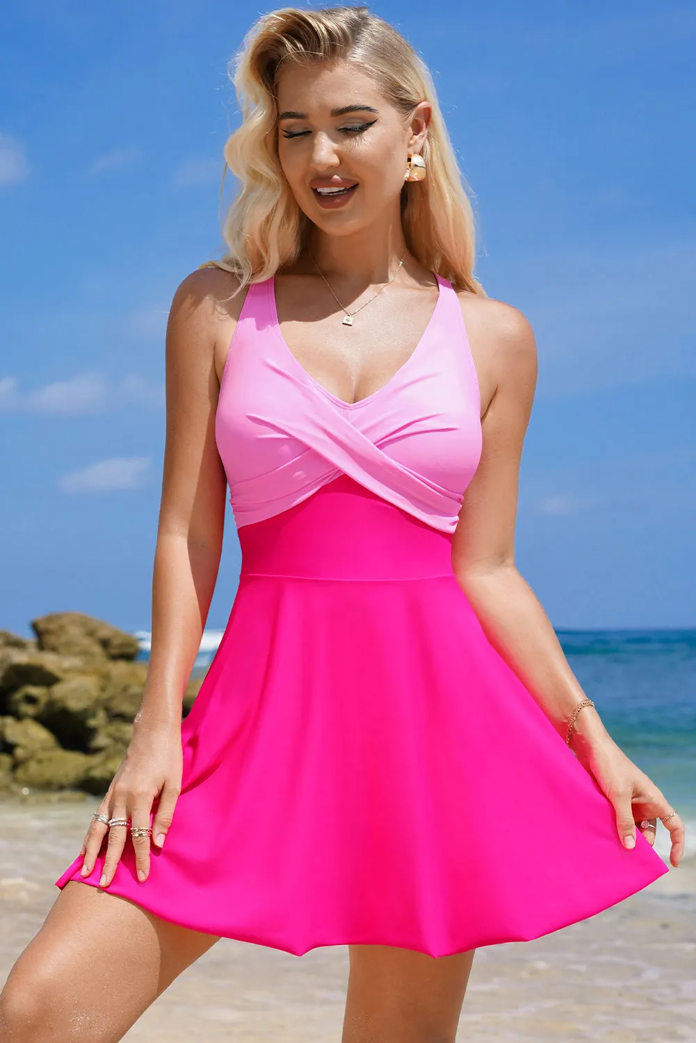 One-Piece Pink Two-Tone