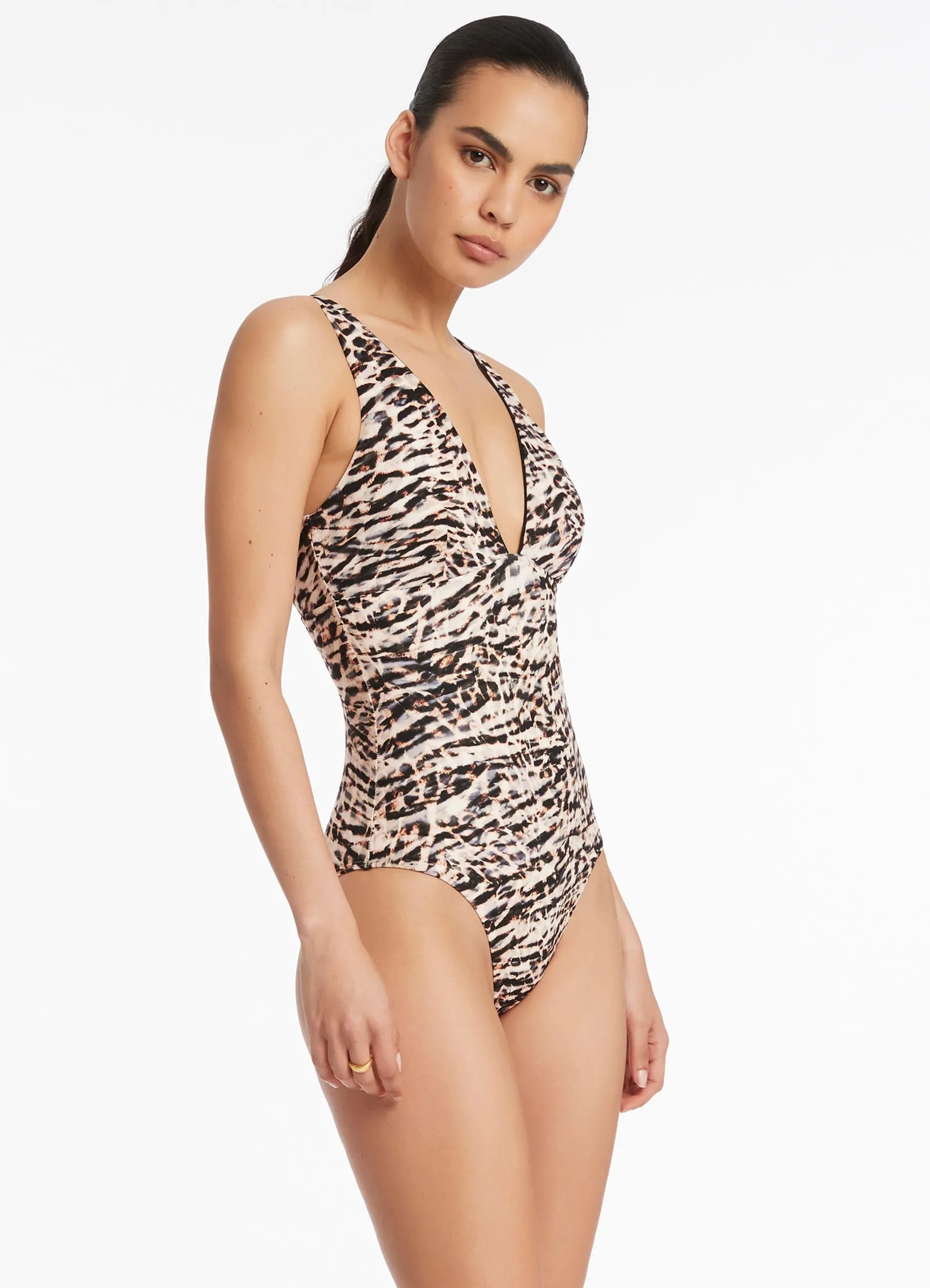 Sahara Plunge One Piece - Black