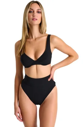 Shan Intemporel High Waist Bikini Bottom, Caviar, 42390-37