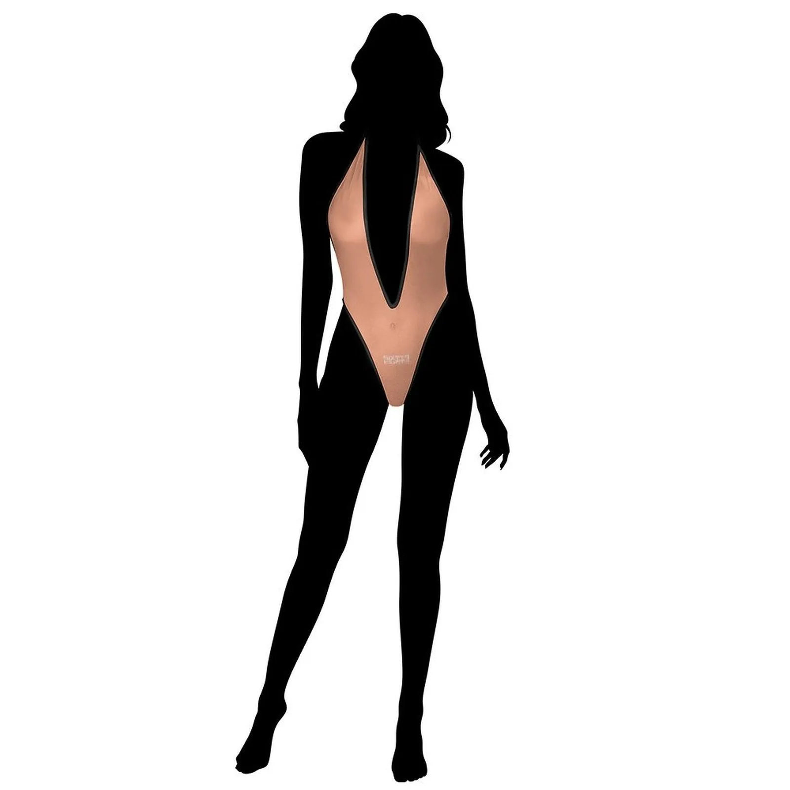 Sixty Eight 93 Logo White Peach Deep-V One Piece