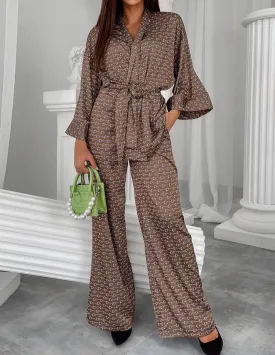 Versatile Cool Feeling Robe Pants Set